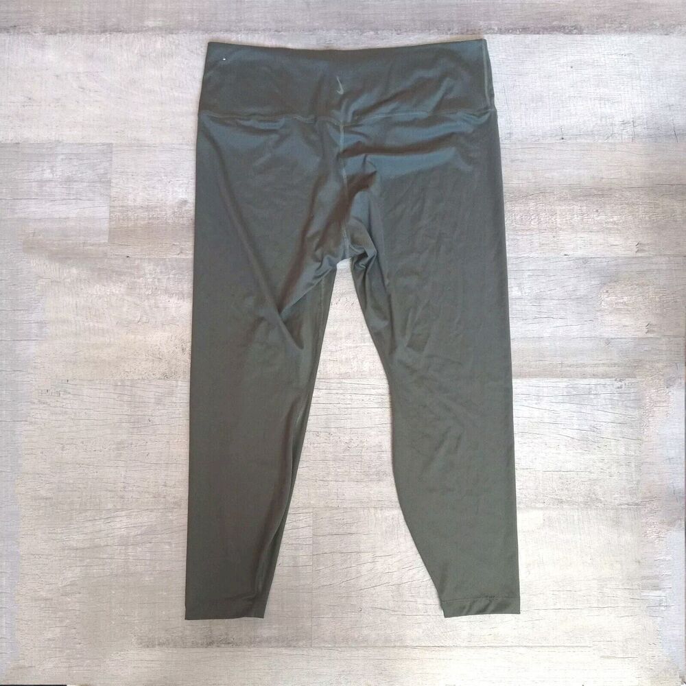Nike LOGO Women's sage green leggings size XXL - Picture 2 of 7